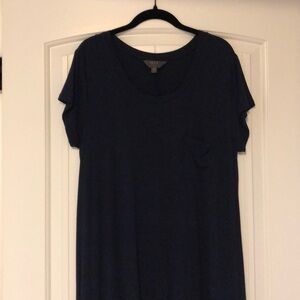 Short sleeve navy Tshirt dress